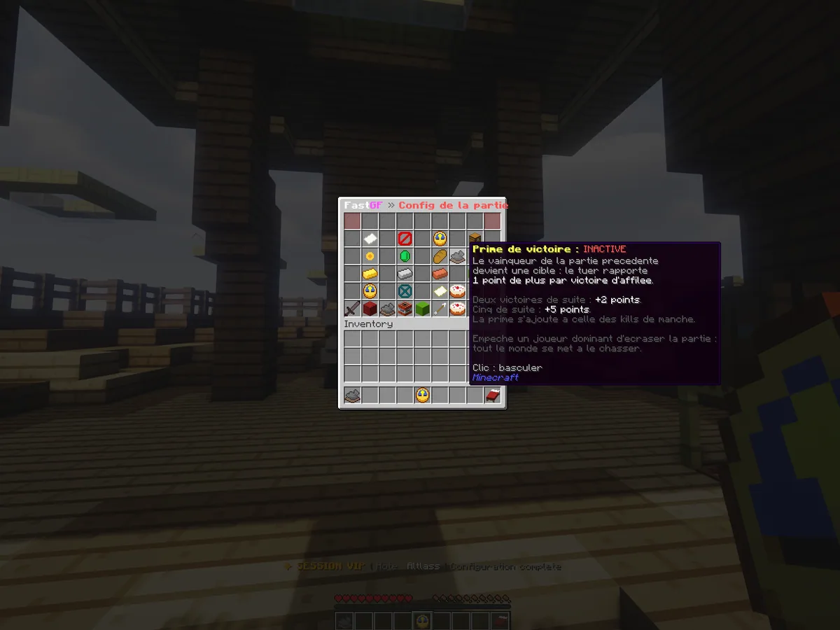 FastPvp — le podium de fin de partie